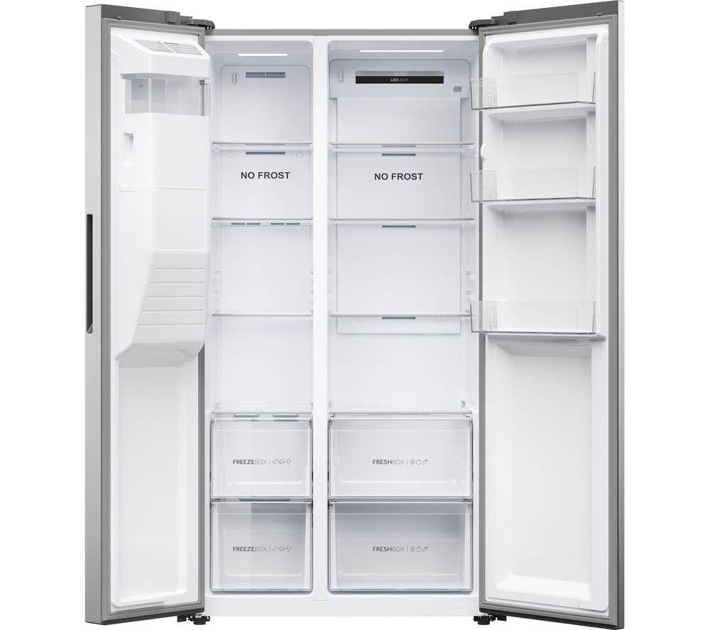 Frigorífico americano HAIER HSR5918DIMP - Acero Inoxidable Platino