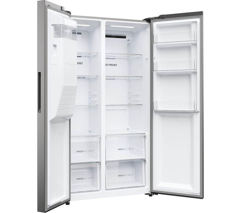 Frigorífico americano HAIER HSR5918DIMP - Acero Inoxidable Platino