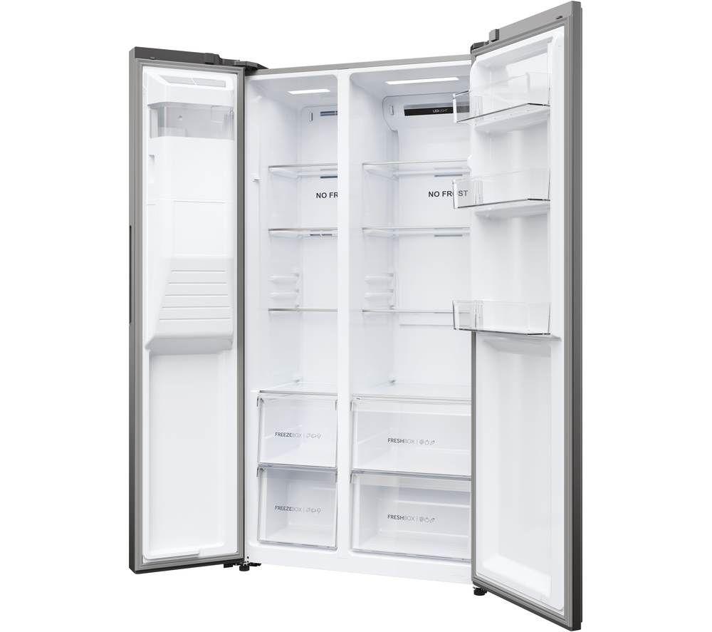 Frigorífico americano HAIER HSR5918DIMP - Acero Inoxidable Platino