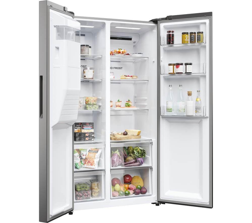 Frigorífico americano HAIER HSR5918DIMP - Acero Inoxidable Platino