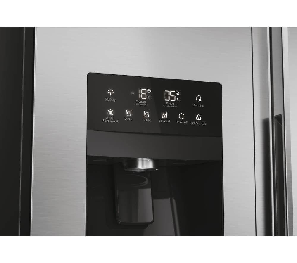 Frigorífico americano HAIER HSR5918DIMP - Acero Inoxidable Platino