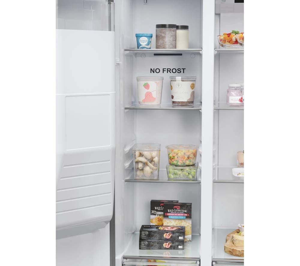 Frigorífico americano HAIER HSR5918DIMP - Acero Inoxidable Platino