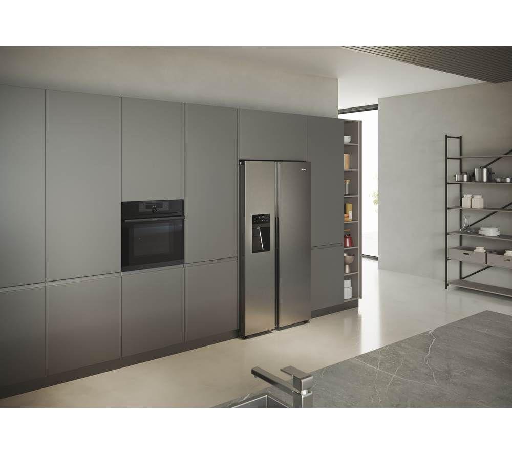 Frigorífico americano HAIER HSR5918DIMP - Acero Inoxidable Platino