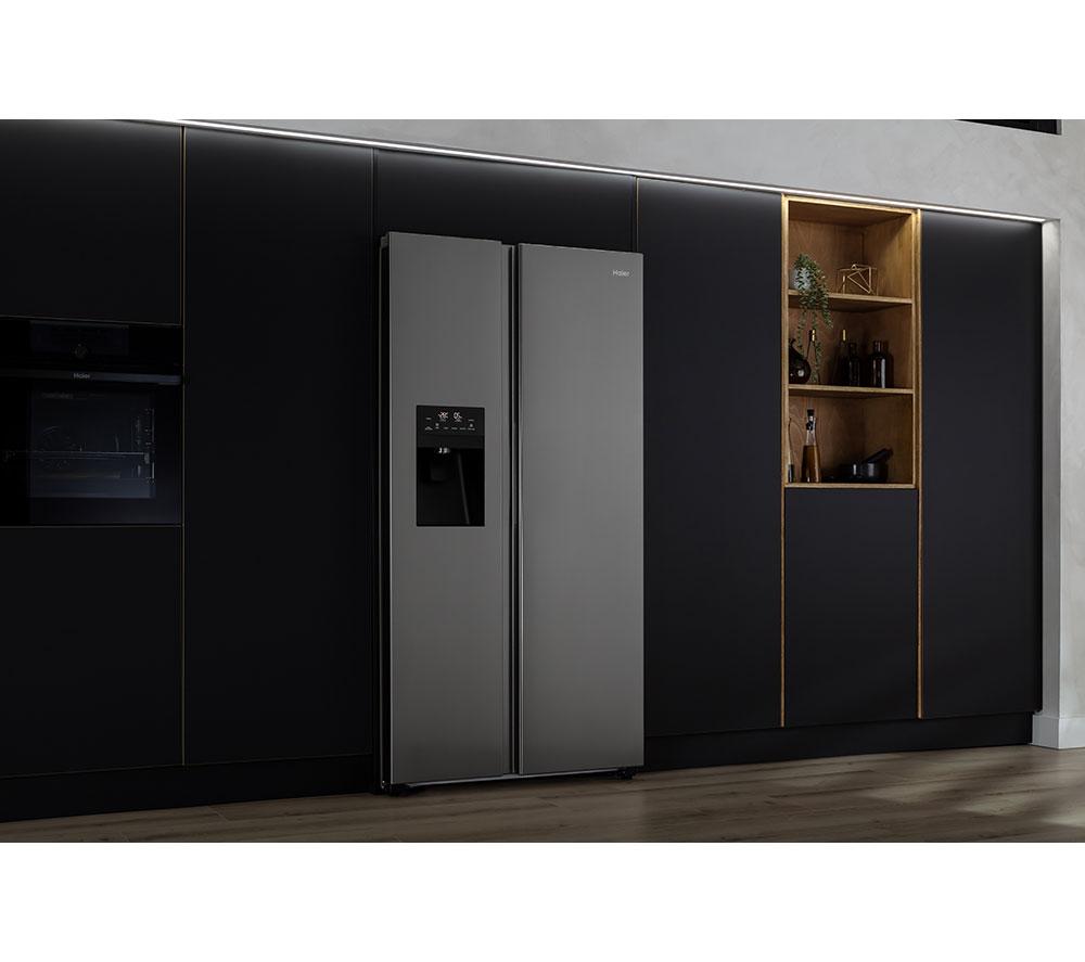 Frigorífico americano HAIER HSR5918DIMP - Acero Inoxidable Platino