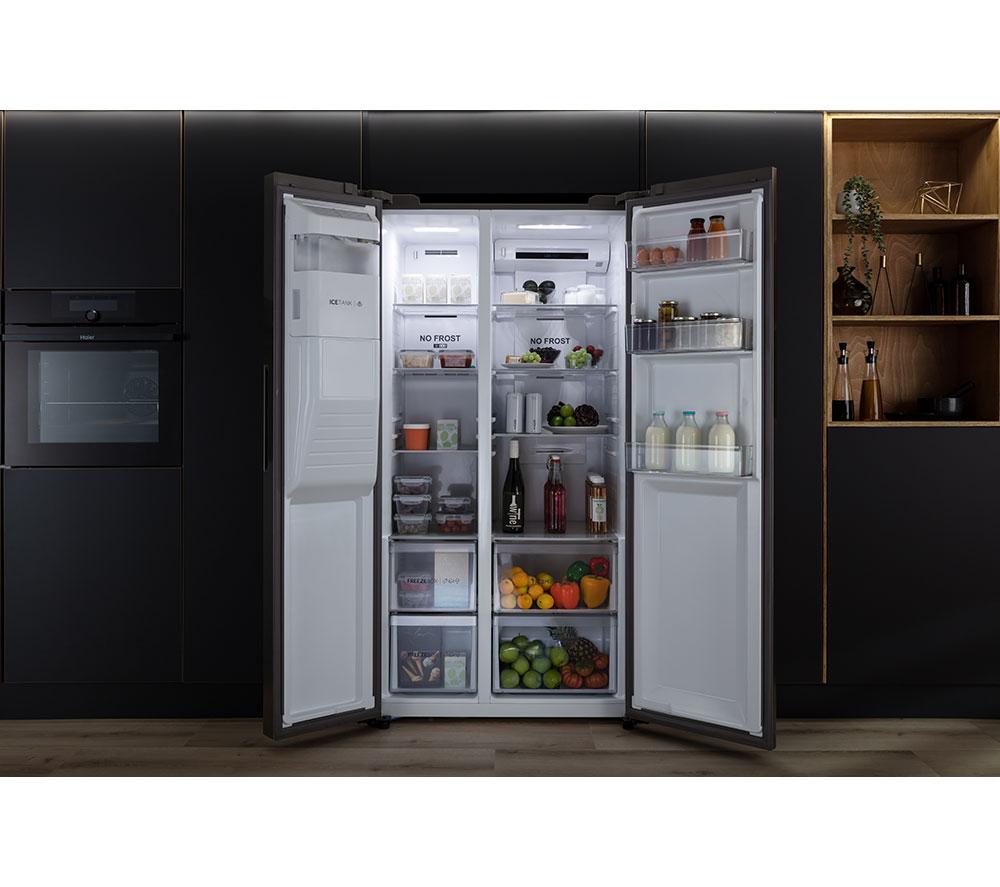 Frigorífico americano HAIER HSR5918DIMP - Acero Inoxidable Platino