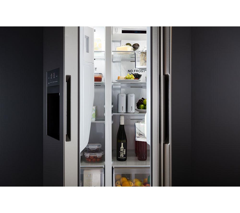 Frigorífico americano HAIER HSR5918DIMP - Acero Inoxidable Platino