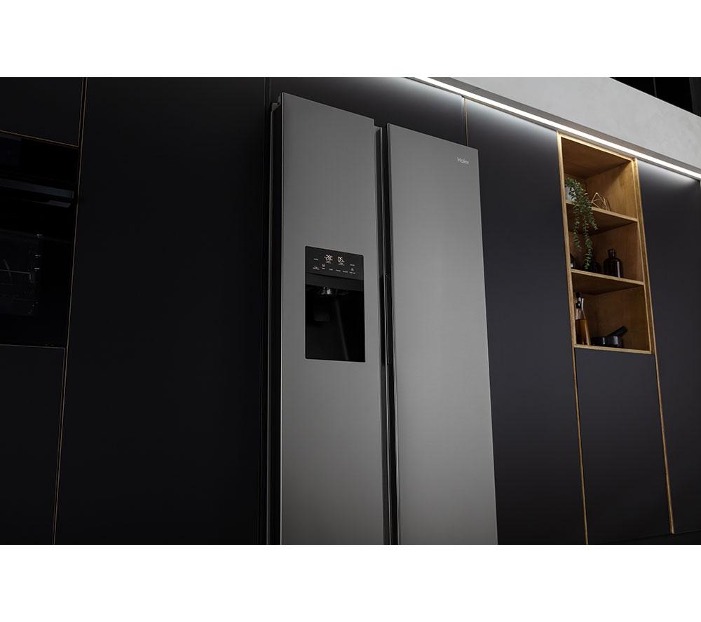 Frigorífico americano HAIER HSR5918DIMP - Acero Inoxidable Platino