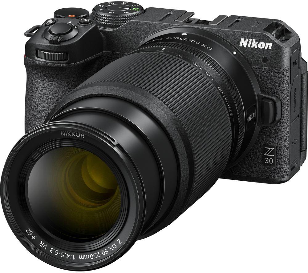 NIKON Z 30 Mirrorless Camera with NIKKOR Z DX 16-50 mm f/3.5-6.3 VR & 50-250 mm f/4.5-6.4 VR Lens