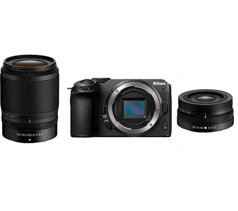 NIKON Z 30 Mirrorless Camera with NIKKOR Z DX 16-50 mm f/3.5-6.3 VR & 50-250 mm f/4.5-6.4 VR Lens