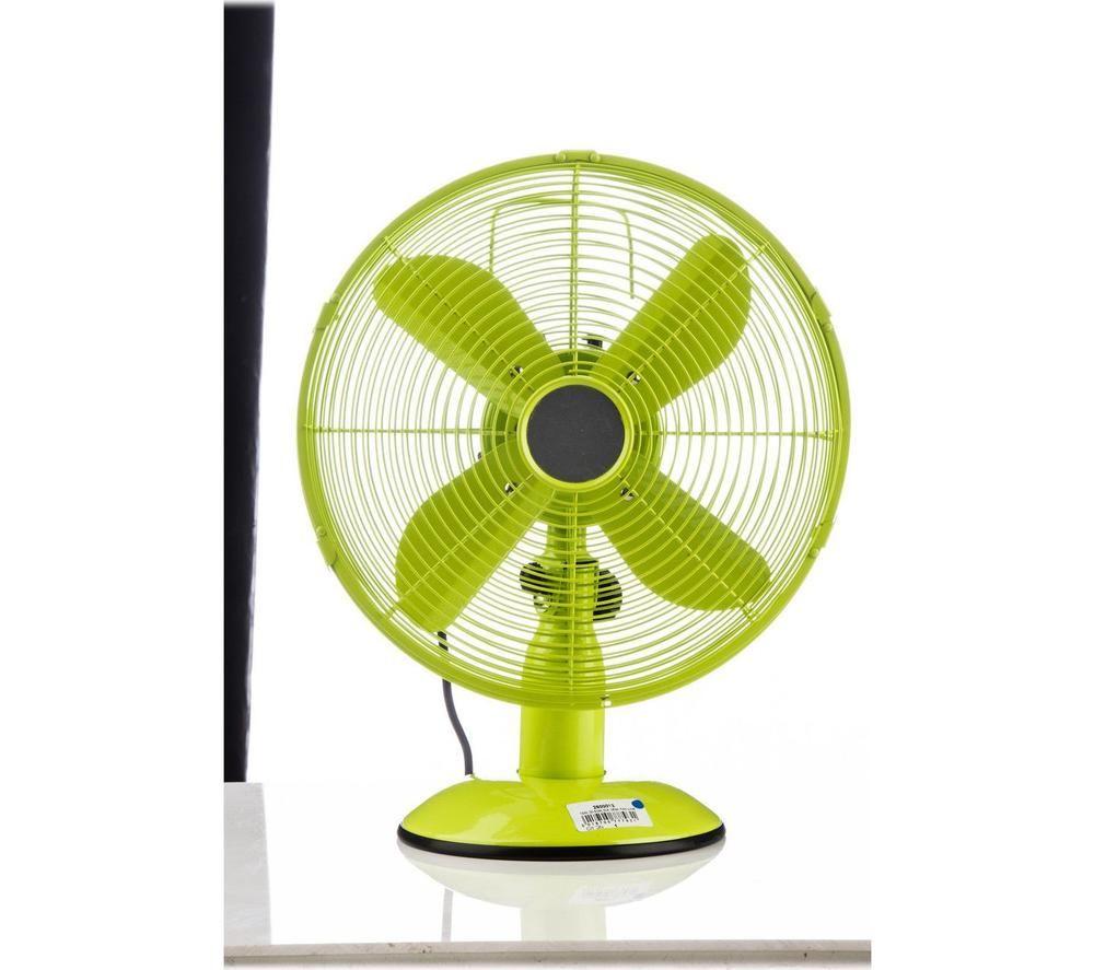 INTERIORS by Premier Portable 12" Desk Fan - Lime Green
