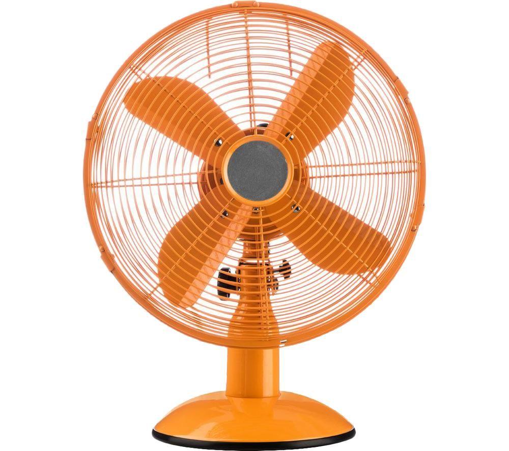 INTERIORS by Premier Portable 12" Desk Fan - Orange