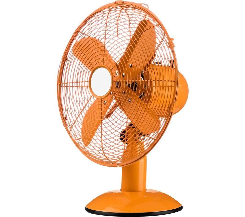INTERIORS by Premier Portable 12" Desk Fan - Orange