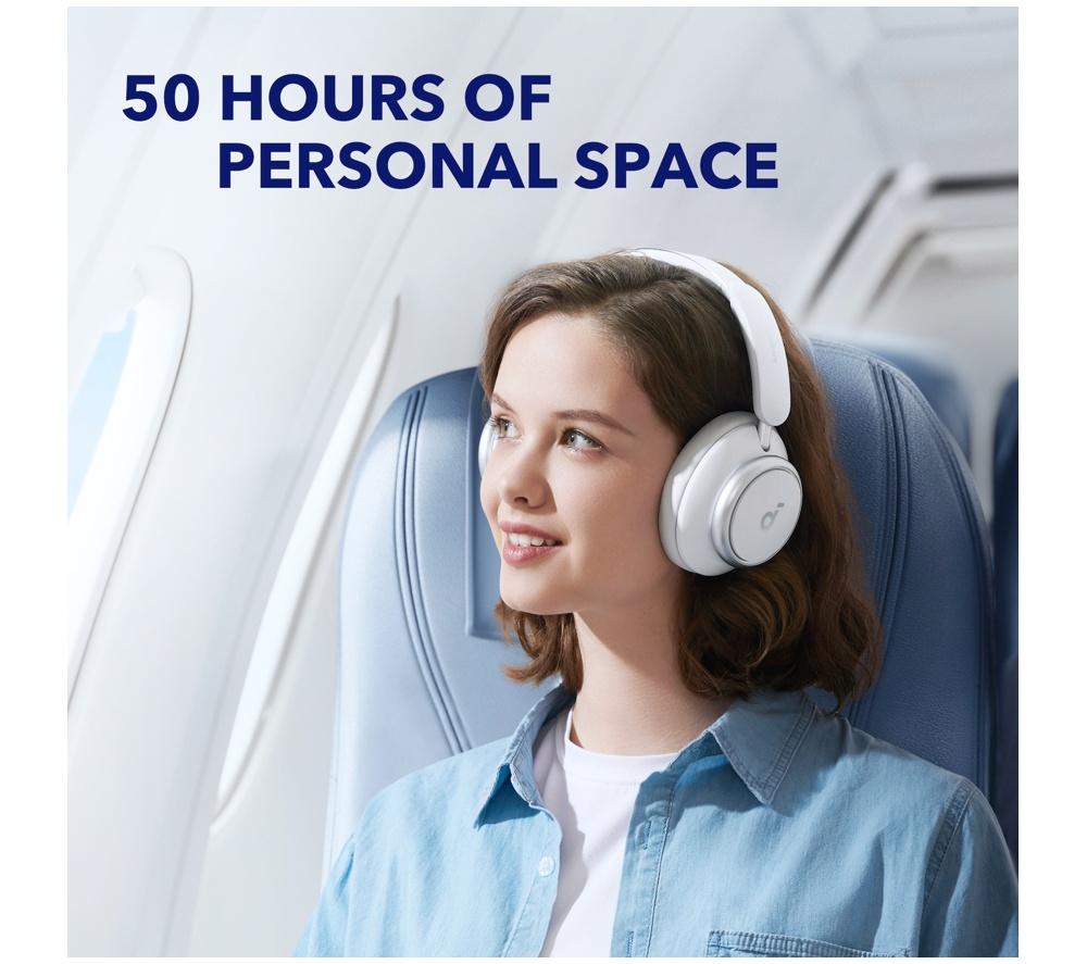 Audífonos inalámbricos con cancelación de ruido SOUNDCORE Space Q45 Bluetooth - Blanco
