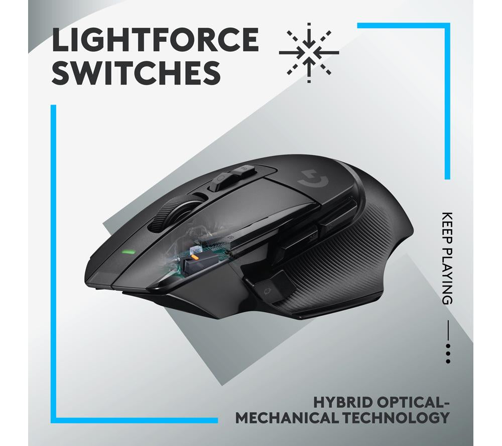 LOGITECH G502 X Lightspeed Wireless Optical Gaming Mouse - Black
