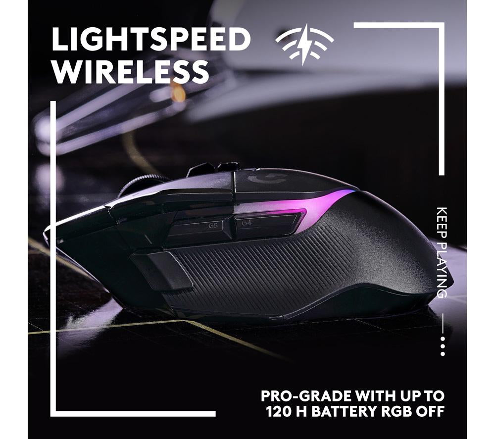 Ratón inalámbrico óptico para videojuegos Logitech G502 X Plus Lightspeed - Negro