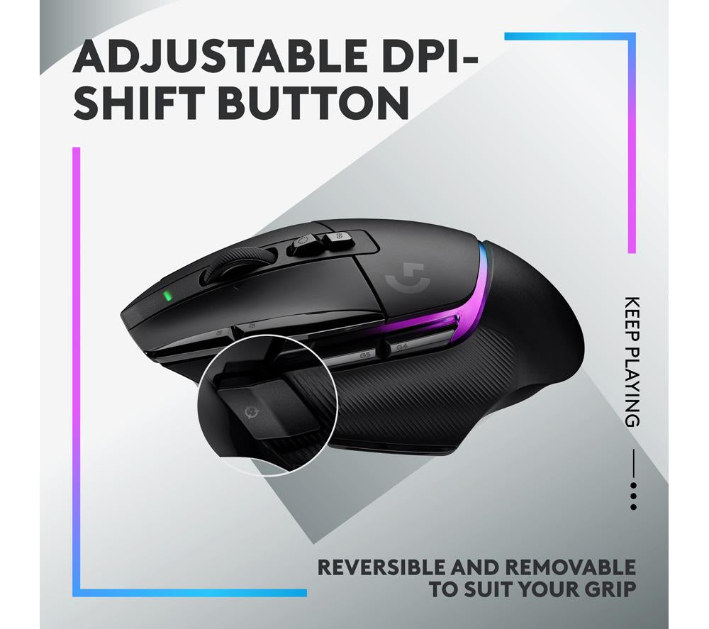 Ratón inalámbrico óptico para videojuegos Logitech G502 X Plus Lightspeed - Negro