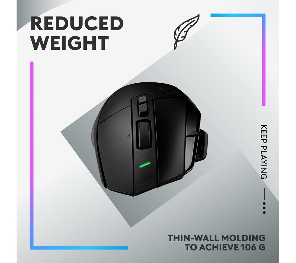 Ratón inalámbrico óptico para videojuegos Logitech G502 X Plus Lightspeed - Negro