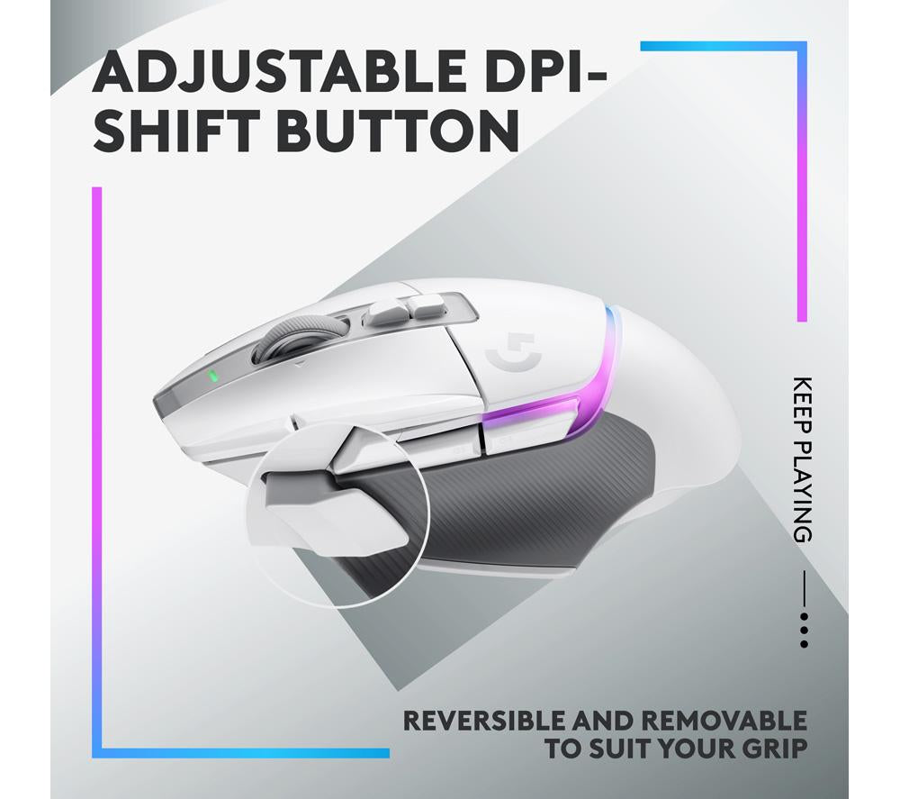 Ratón óptico inalámbrico para gaming LOGITECH G502 X Plus Lightspeed - Blanco
