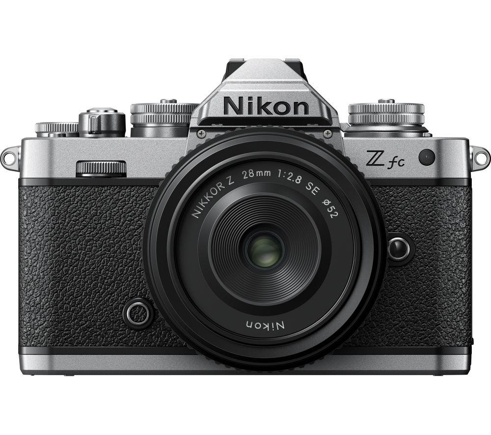 NIKON Z fc Mirrorless Camera with NIKKOR Z 28 mm f/2.8 SE Lens - Silver
