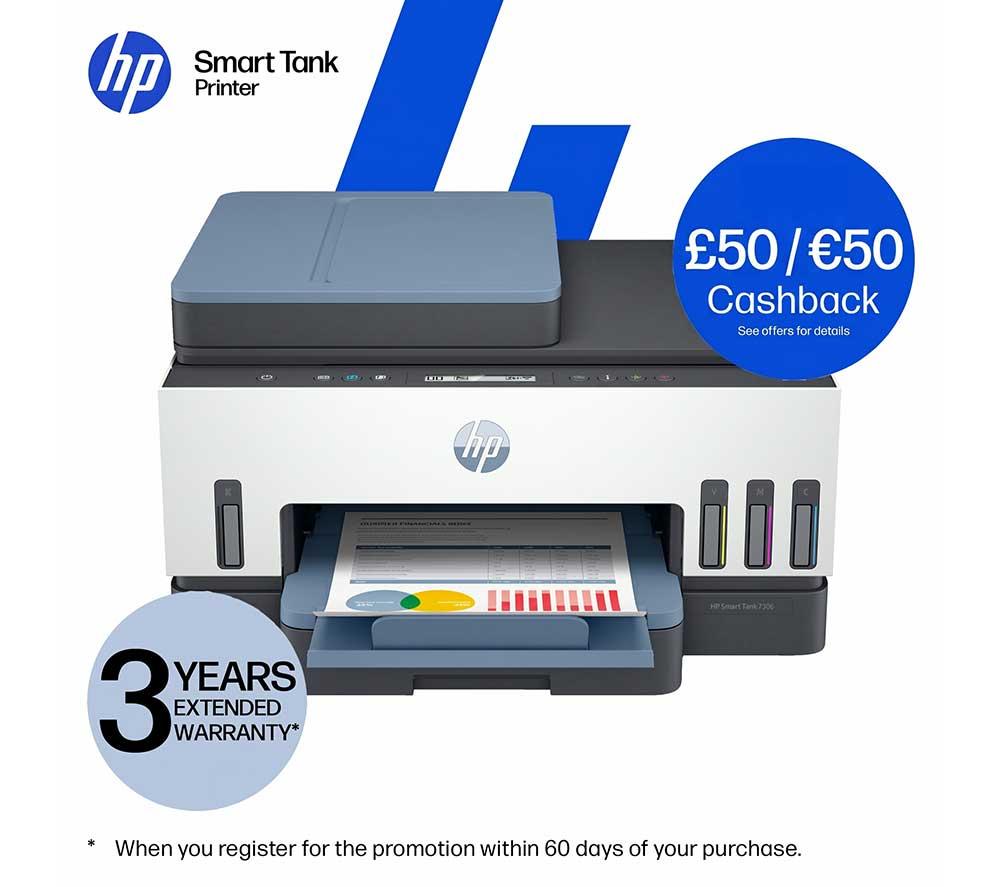HP Smart Tank 7306 All-in-One Wireless Ink Tank Printer | Home Office | Up to 3 years Ink included