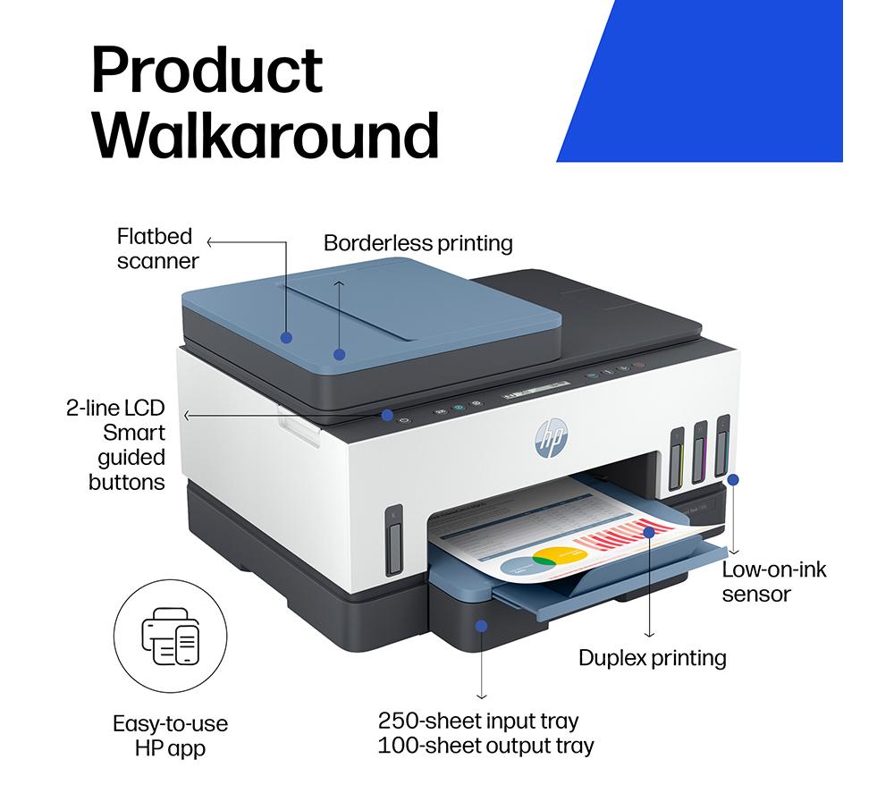 HP Smart Tank 7306 All-in-One Wireless Ink Tank Printer | Home Office | Up to 3 years Ink included