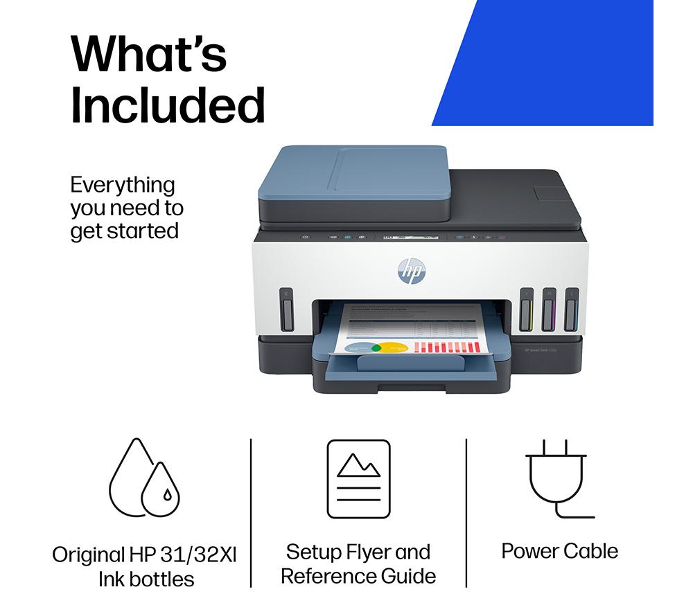 Impresora de tanque de tinta inalámbrica todo en uno HP Smart Tank 7306 | Oficina en casa | Hasta 3 años de tinta incluidos
