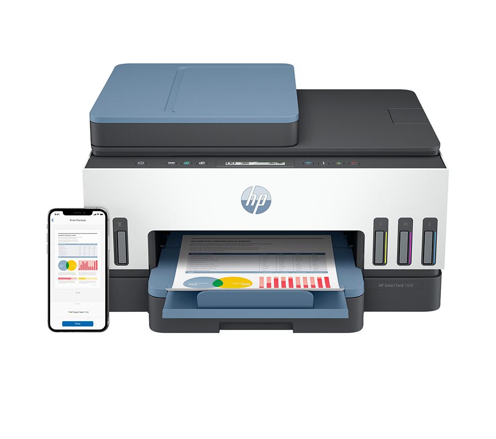 Impresora de tanque de tinta inalámbrica todo en uno HP Smart Tank 7306 | Oficina en casa | Hasta 3 años de tinta incluidos