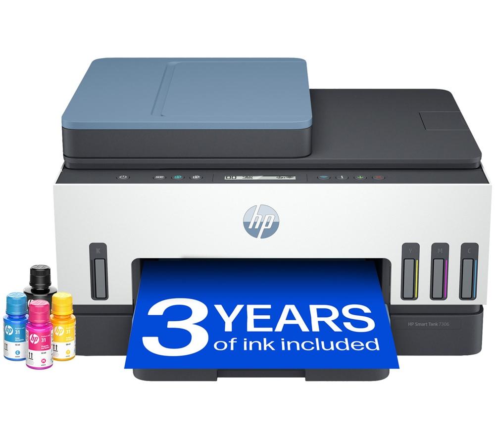 HP Smart Tank 7306 All-in-One Wireless Ink Tank Printer | Home Office | Up to 3 years Ink included