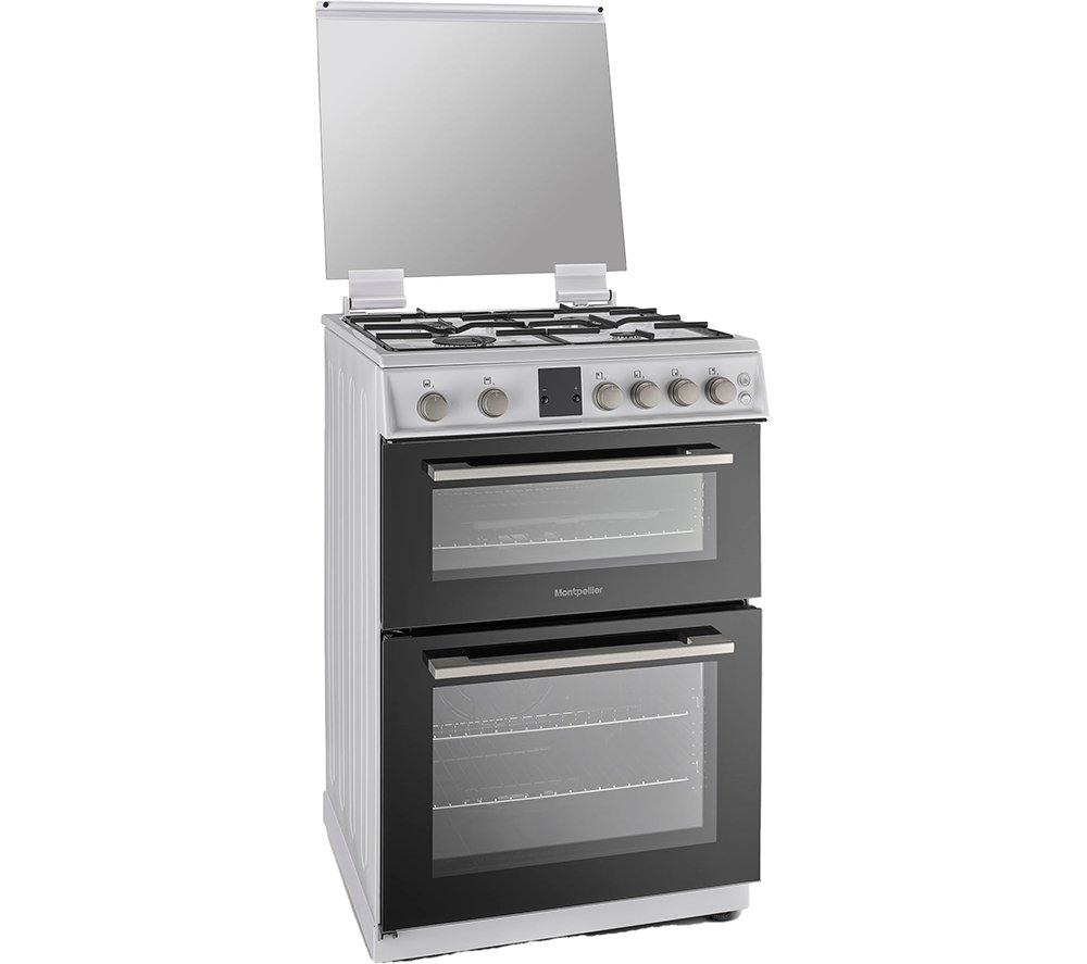 MONTPELLIER MDOG60LW Cocina de gas de 60 cm - Blanca y plateada