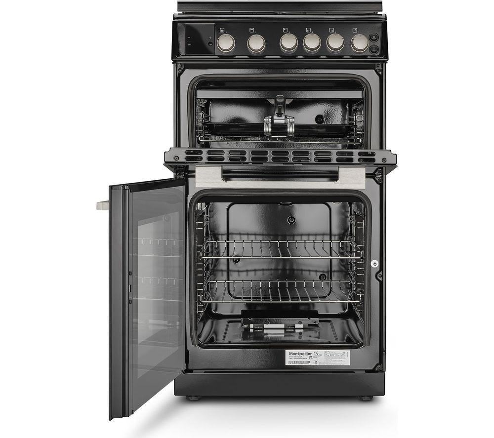 MONTPELLIER MDOG50LK 50 cm Gas Cooker - Black & Silver