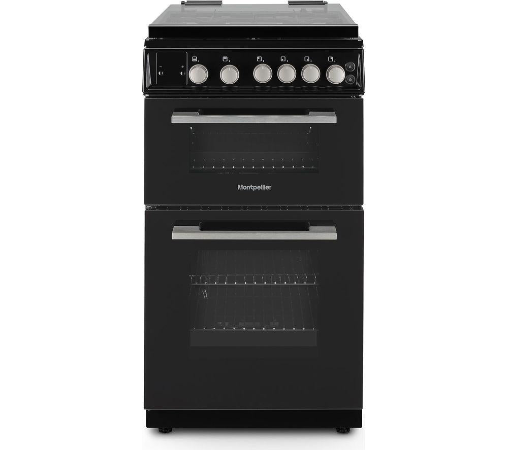 MONTPELLIER MDOG50LK 50 cm Gas Cooker - Black & Silver