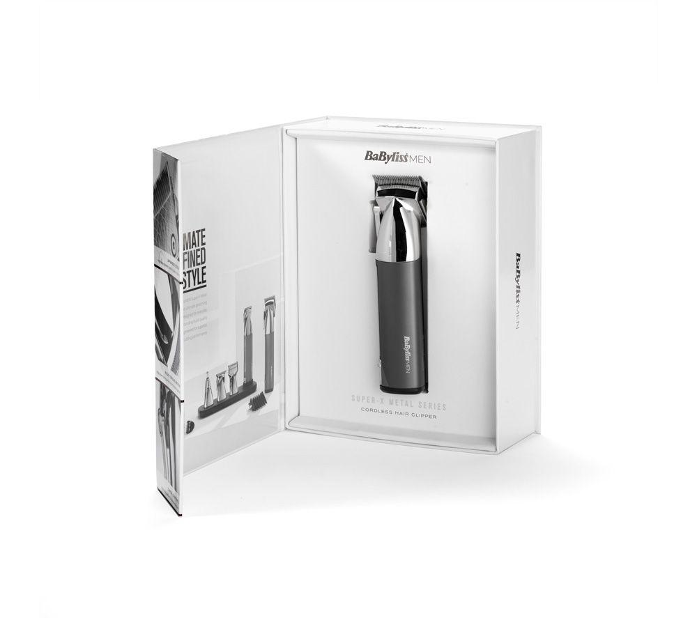 BABYLISS Super-X Metal Series Hair Clipper - Black & Silver