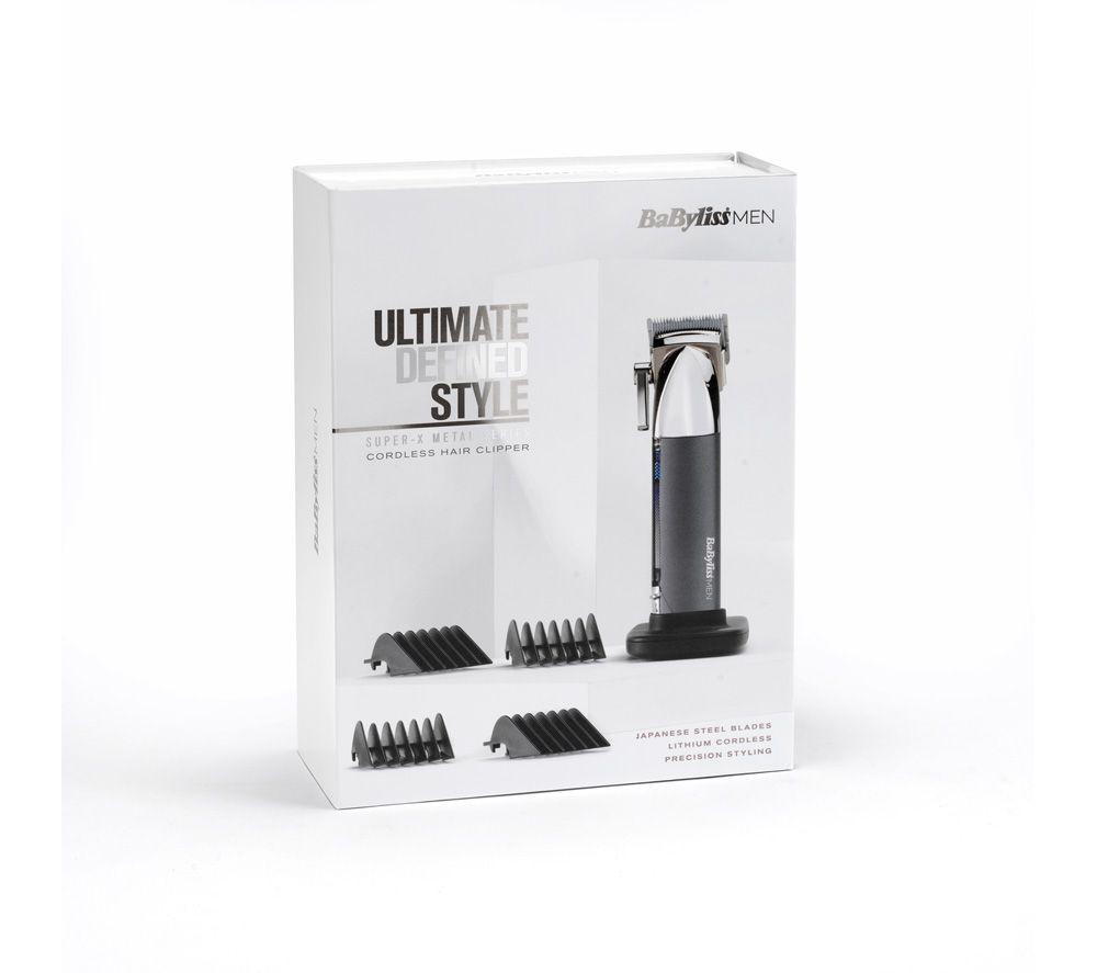 BABYLISS Super-X Metal Series Hair Clipper - Black & Silver