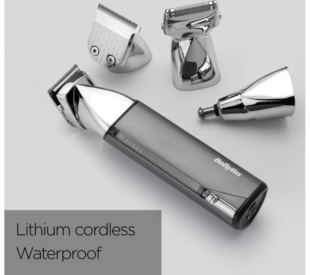 BABYLISS Super-X Metal Series 15-in-1 Wet & Dry Multi-Trimmer Kit - Grey & Chrome