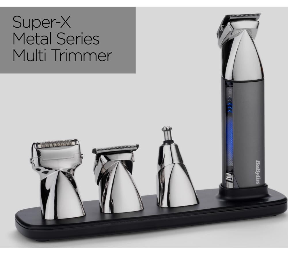 BABYLISS Super-X Metal Series 15-in-1 Wet & Dry Multi-Trimmer Kit - Grey & Chrome