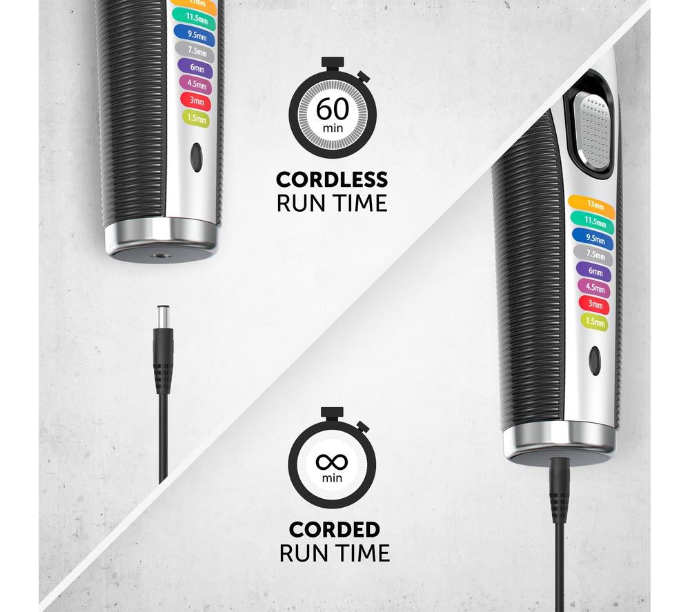WAHL Colour Trim Stubble & Beard Trimmer Kit - Black & Silver