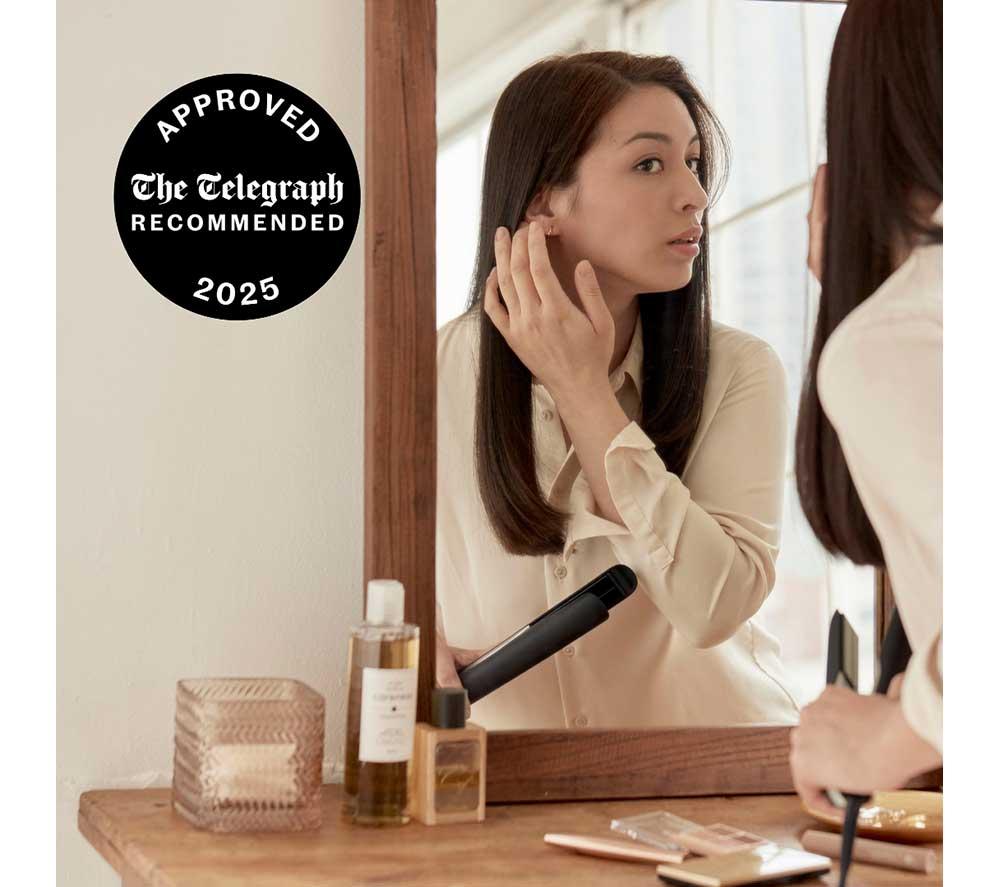 PANASONIC Nanoe EH-HS0E Hair Straightener - Black & Champagne Gold