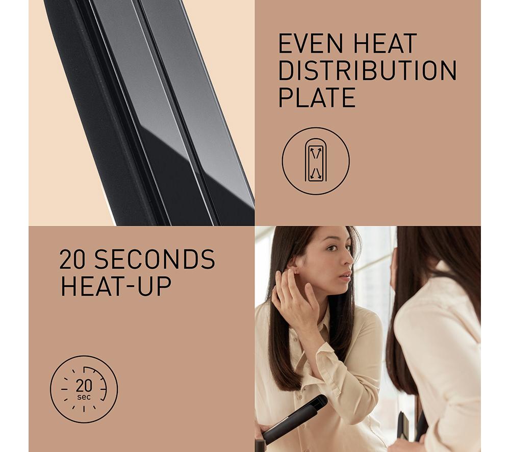 PANASONIC Nanoe EH-HS0E Hair Straightener - Black & Champagne Gold