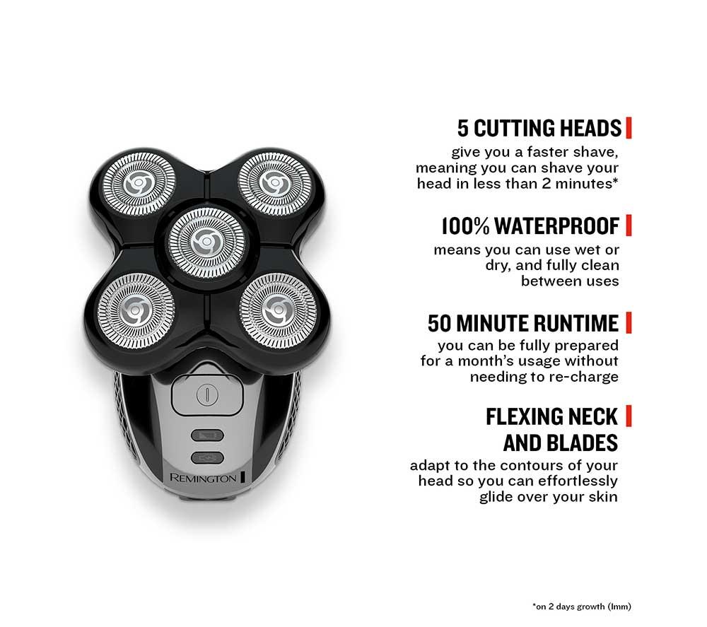 REMINGTON XR1500 Wet & Dry Rotary Head Shaver - Black