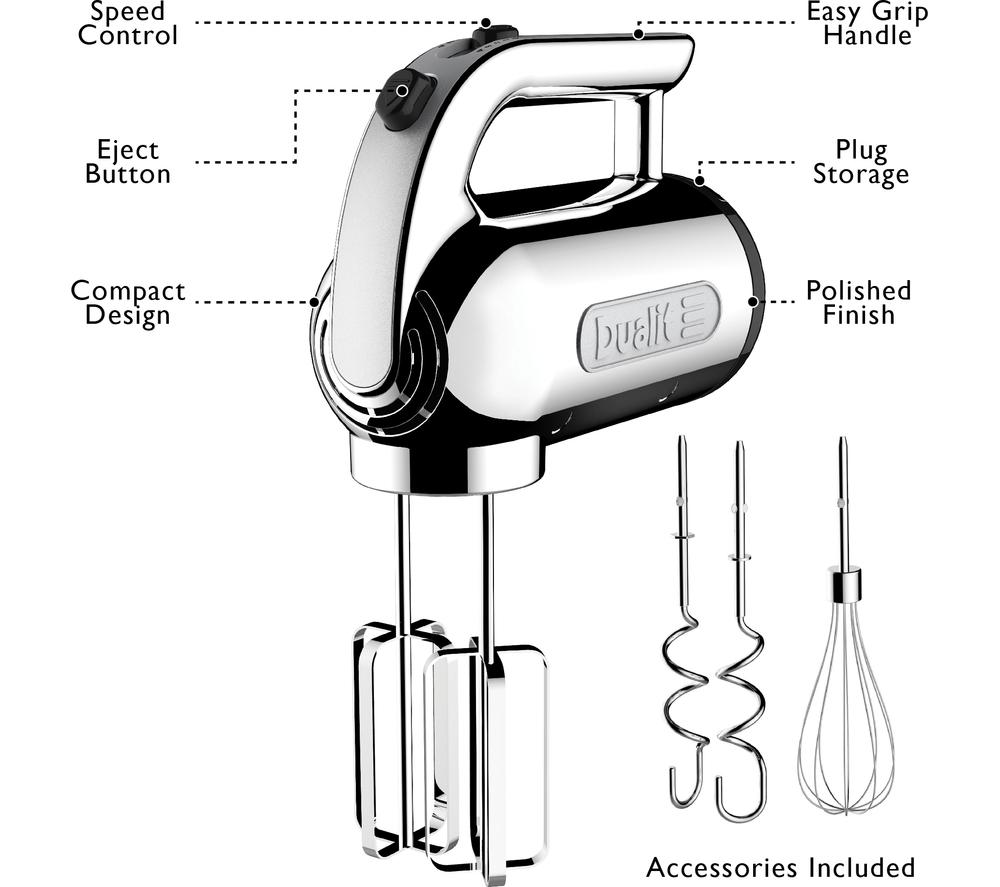 DUALIT 89300 Hand Mixer - Polished Chrome