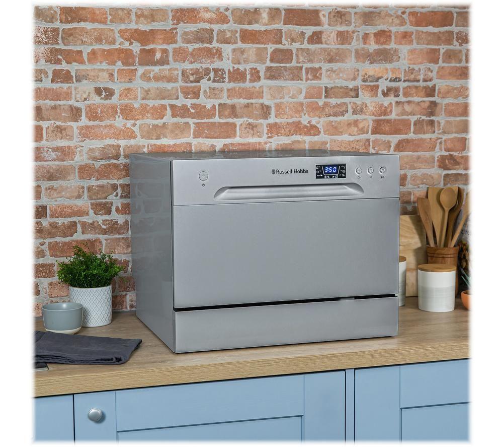RUSSELL HOBBS RHTTDW6S Table Top Dishwasher - Silver
