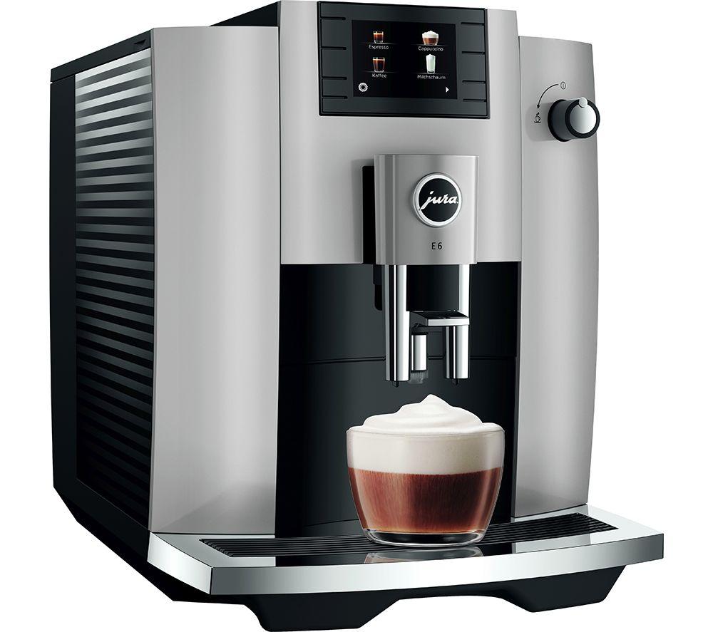 JURA E6 Bean to Cup Coffee Machine - Platinum