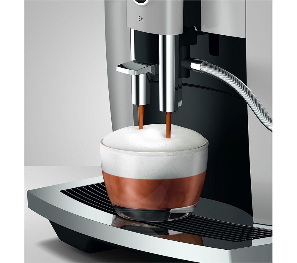 JURA E6 Bean to Cup Coffee Machine - Platinum