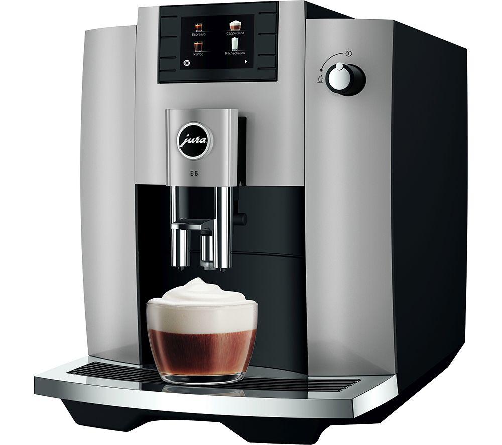 JURA E6 Bean to Cup Coffee Machine - Platinum