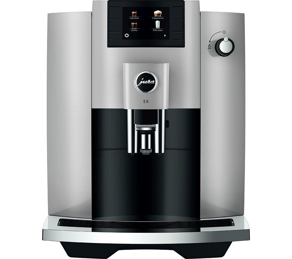 JURA E6 Bean to Cup Coffee Machine - Platinum