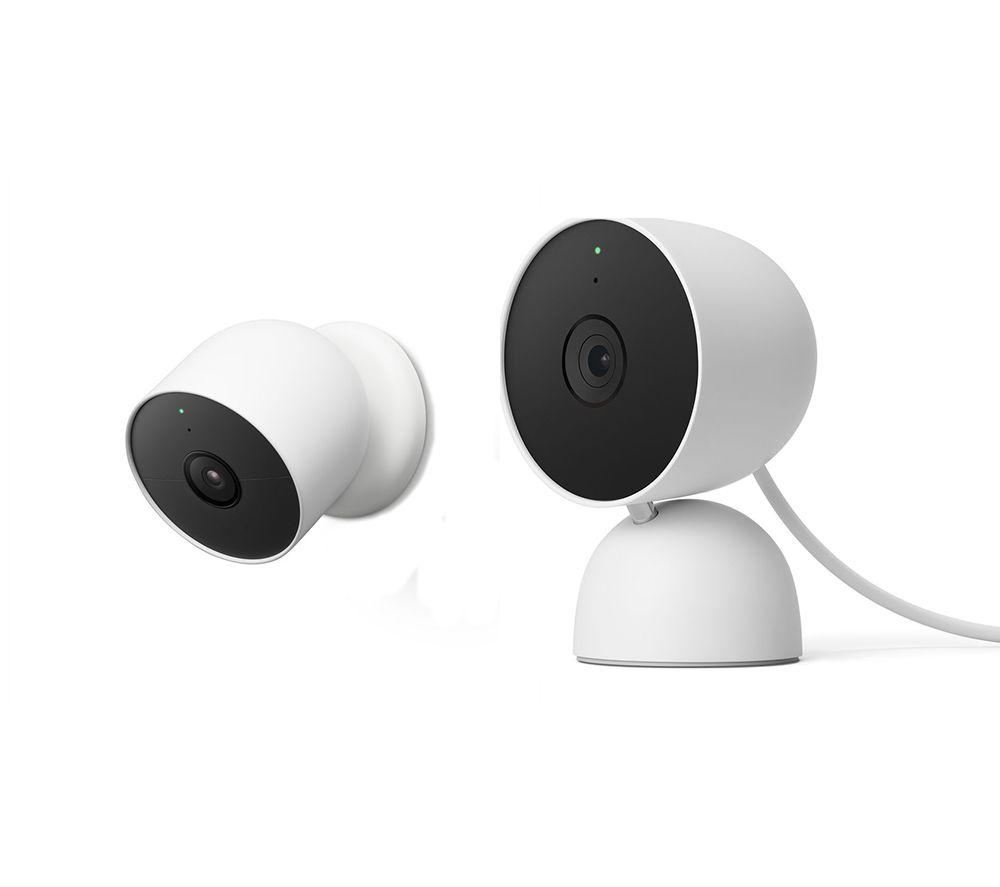 GOOGLE Nest Cam Indoor & Outdoor & Nest Cam Indoor Smart Security Camera Bundle