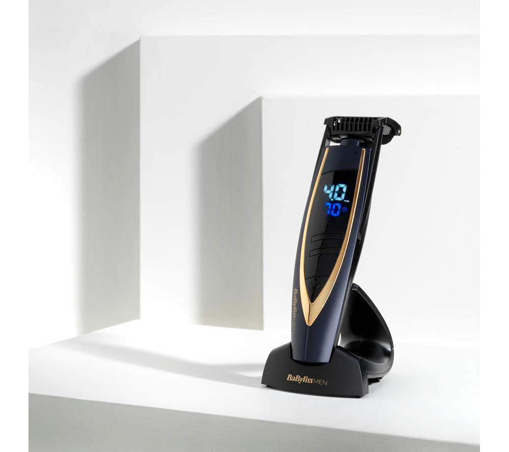 BABYLISS Recortadora de barba para uso en húmedo y seco Super Stubble XTP - Azul y dorado