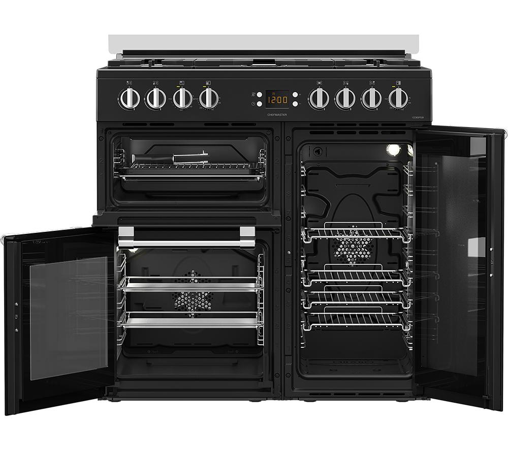 Cocina de doble combustible LEISURE CC90F531K de 90 cm - Negro