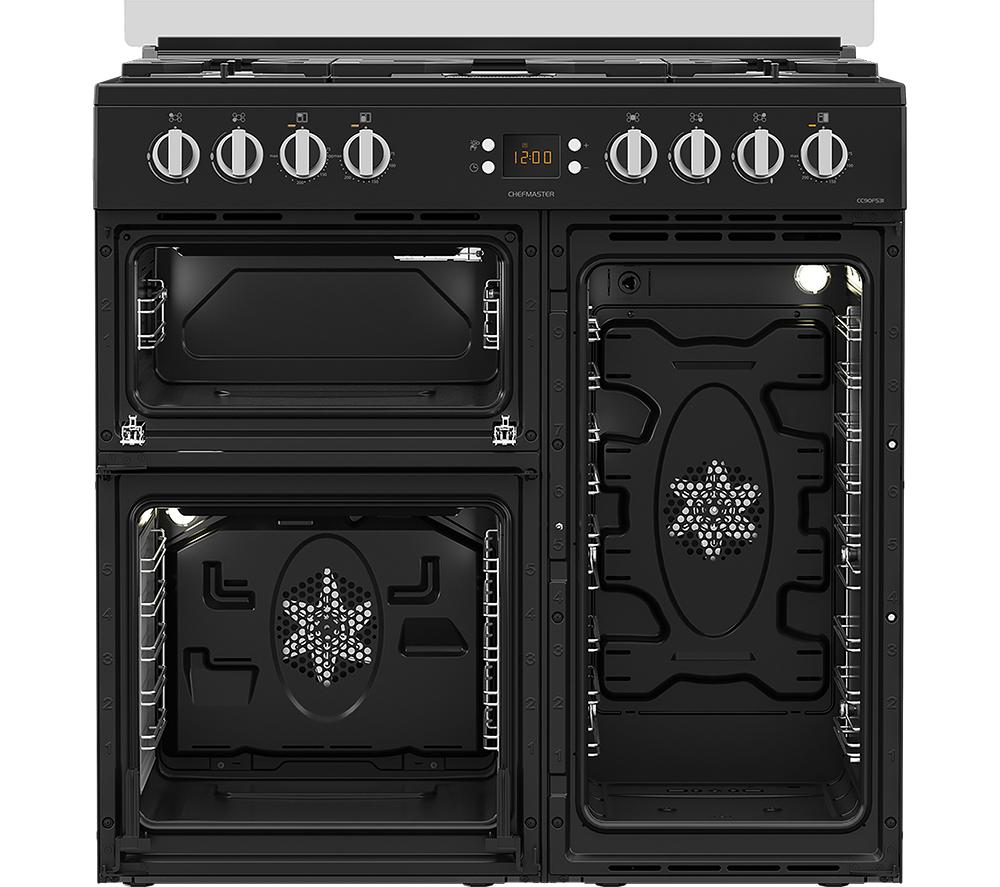 Cocina de doble combustible LEISURE CC90F531K de 90 cm - Negro