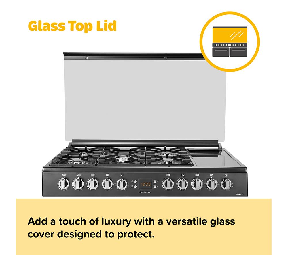 Cocina de doble combustible LEISURE CC90F531K de 90 cm - Negro